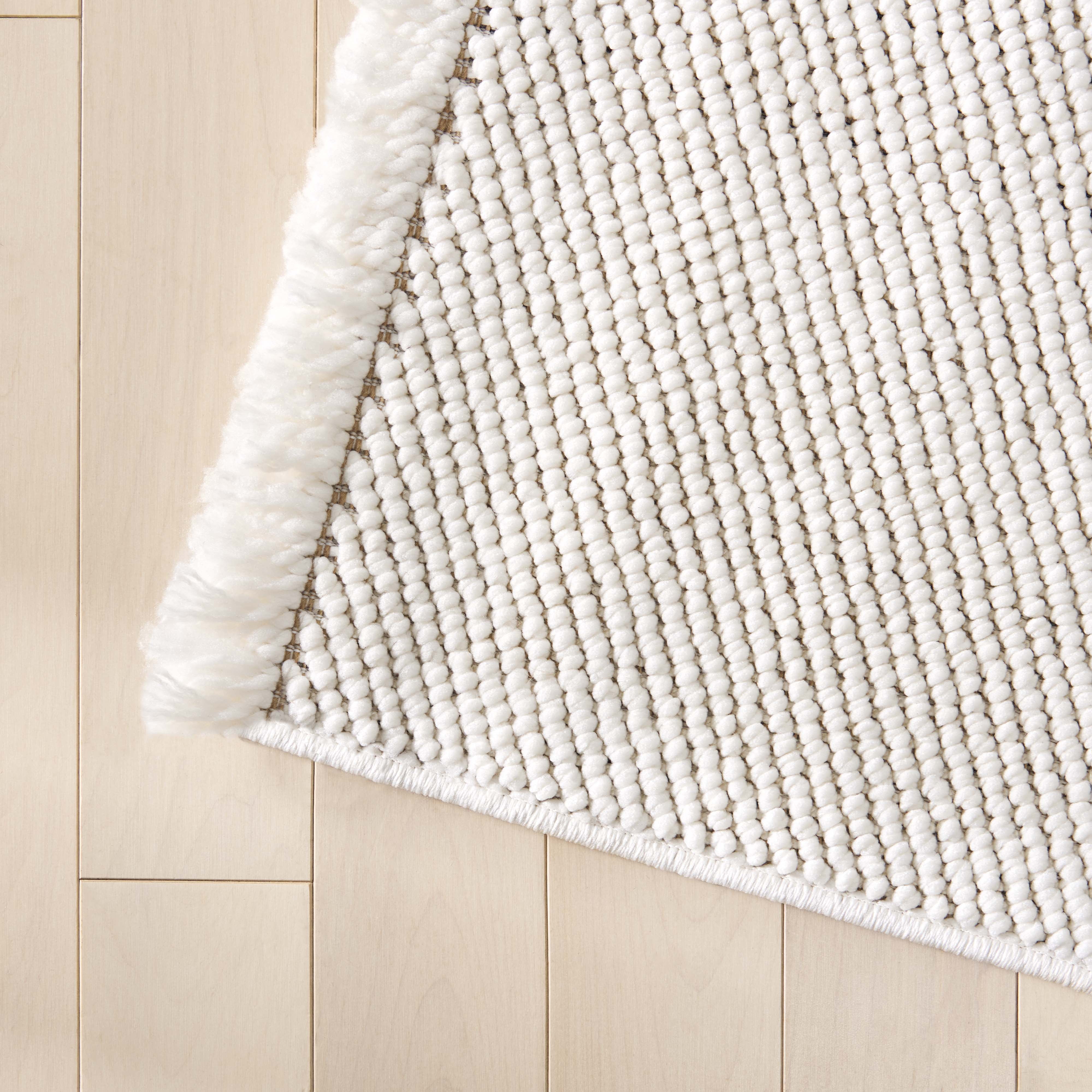 SAFAVIEH Martha Stewart Rebeca Solid Area Rug, Ivory, 5'5" x 7'7"