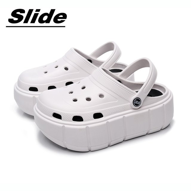Sandalias elegantes para mujer, zuecos a la moda, toboganes de playa y calle, zapatillas que aumentan la altura, novedad de 2023