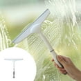 thumbnail image 1 of Window Cleaning Wiper | Glass Scraper with Handle for Bathroom Car Outdoor | Plastic Construction | Rubber Blade | Removes Water Soap Scum Limescale | 1 Pack | Comfort Grip, 1 of 7
