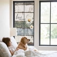 thumbnail image 3 of White Green Blue Window Privacy Film, Vintage Wooden Rustic White Daisy Floral Static Cling UV Sun Blocking Tint Film Heat Control Windows Films for Bedroom Bathroom, Window Stickers 29.5"x78.7", 3 of 8