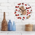 thumbnail image 3 of Capybara Strawberry Black 10 inch Wall Clocks Non Ticking Easy to Read Battery Decorative for Home Bathroom Kitchen Bedroom Living Room, 3 of 8