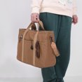 thumbnail image 6 of Yucurem Women Large Capacity Bag Stylish Canvas Bag With Adjustable Strap (Brown L) Tote bag (Brown), 6 of 10