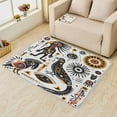 thumbnail image 2 of Boho Rugs for Living Room Bedroom - Bird Rug 4x5 - Tribe Carpet for Home Decor - Washable Non Slip Patterned Indoor Large Area Rug - Soft & Low Pile (ZJ&376), 2 of 7
