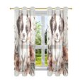 thumbnail image 7 of Yayeee Window Curtains Light Filtering 63"x42" Grommet Panel Pair Home Living Room Decor, Dog Pink Flower, 7 of 7