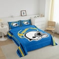 thumbnail image 3 of Erosebridal American Football Comforter Set Queen Size Rugby Games Bedding Set Sport Arena Blue Yellow Comforter Sports Theme Quilt Set, 3 of 7
