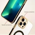 thumbnail image 2 of for iPhone 13 Pro Max Case Plating Magnetic Crystal [ Support for Magsafe ] Luxury Case Camera Protector Shockproof Protective Anti-Skid Edge Cover Screen Protector Cover Phone Case -Black, 2 of 11