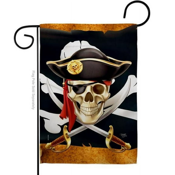 13 x 18.5 in. Pirate Life Garden Flag with Coastal Double-Sided Decorative Vertical House Decoration Banner Yard Gift