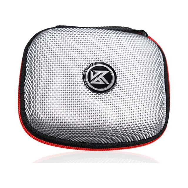 KZ Sac de Rangement pour Écouteurs Compatible Bluetooth Accessoires Intérieur Extérieur Boîte de Rangement pour Écouteurs Organisateur d'Écouteurs Argent