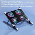 thumbnail image 3 of The cooler of game notebook computer, four silent fans, high-speed wind, multi-level height adjustment, light weight, anti-slip comfort, designed for game players and office use, 3 of 5