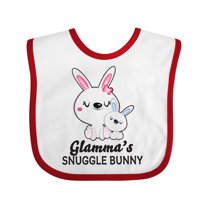 Inktastic Glammas Snuggle Bunny Easter Boys Baby Bib