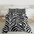 thumbnail image 2 of Homewish Fashion Zebra Print Bedding Comforter Set, Black White Abstract Ombre Twin Comforter Sets, Teens Adult Women Reversible Bedding Set, Breathable Home Decor, 2pcs, 2 of 8