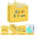 thumbnail image 3 of 16" Extra Large Happy Birthday Gift Bags with Tissue Paper, 4 Pack Paper Gift Bags with Handles for Birthday Present Gift Wrap, 4 Designs, 3 of 7
