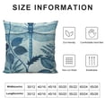 thumbnail image 5 of Chilfamy   Throw Pillow Covers Vintage Blue Dragonfly Flowers Leaves Design Square Pillowcase for Home Decor Sofa Car Bedroom Pillow case White, 5 of 5