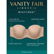 Vanity Fair Lingerie Women's Beauty Back Smoothing Underwire Strapless Bra, Style 74380