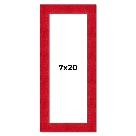 7x20 Frame Red Burl Solid Wood Picture Frame Width 1.75 Inches | Interior Frame Depth 0.5 Inches |
