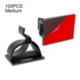 thumbnail image 2 of Redempat 100 Pieces Cable Clips Multi-functional Self-Adhesive Wire Clamps Plastic Sticky Cord Fixing Home Office Cable Organizer black M, 2 of 6