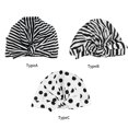 thumbnail image 2 of Chapeau Femme avec Nœud Réutilisable Spa Bonnet de Douche Cheveux Longs Protecteur, 2 of 5