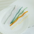 thumbnail image 3 of Paille pour Boisson au Lait Grande en Forme de Vague Paille en Verre Créative Vaisselle Pipette en Verre Forme Incurvée à Trois Voies Style Résistant à la Chaleur C, 3 of 6