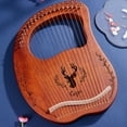 thumbnail image 4 of Amdohai 19-String Wooden Lyre Harp Resonance Box String Instrument with, 4 of 8