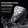 thumbnail image 3 of Er na Men's Electric Razor Portable 3-blade Beard Trimmer with LED Power Display Mini USB Rechargeable Traveling Men's Shaver Machine, 3 of 15