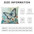 thumbnail image 6 of COMIO Butterfly Throw Pillow Covers Decorative Pillow Cases Set of 2 Square Cushion Cover for Couch Sofa Bedroom Patio, 6 of 6