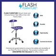 thumbnail image 4 of Flash Furniture Vibrant Violet and Chrome Swivel Task Office Chair with Tractor Seat, 4 of 12
