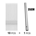 thumbnail image 1 of Brochettes en Acier Inoxydable de Haute Qualité avec Tube de Rangement Outils de Barbecue Extérieur 10 Pcs, 1 of 5