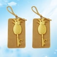 thumbnail image 2 of 2pcs Pineapple Key Shape Bottle Openers Multipurpose Alloy Opener With Hemp Rope And Hanging For Wedding Birthday Hawaii Party, 2 of 3