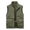 thumbnail image 1 of Birdeem Mens Quick-Drying Work Clothes Jacket Solid Color Stand-Up Collar Zipper Waistcoat, 1 of 12