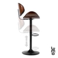 thumbnail image 2 of Silla Banco de Bar LUMO Altura Ajustable con Reposapiés y Diseño Negro Mediano, 2 of 7
