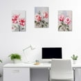thumbnail image 5 of ZHONGYUTONG Pink Rose Wall Art 3 Pieces Rose Flowers Canvas Picture Abstract Floral Painting Prints Elegant Artwork Home Decor Framed (11.00" x 14.00" x 3PCS), 5 of 6