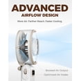thumbnail image 3 of Diveblues Portable Turbo Fan, 100-Speed Rechargeable Handheld Fan with LED Display for Travel, Office and Outdoor Use, 3 of 10
