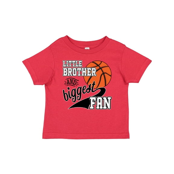 Inktastic Little Brother and Biggest Fan Basketball Player Boys Baby T-Shirt