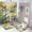 Color, variant on Dinosaurs Waterfall Lush Landscape Paradise Shower Curtain Waterproof Bathroom Curtain Anti-slip Bath Mat Set Toilet Rugs Carpet