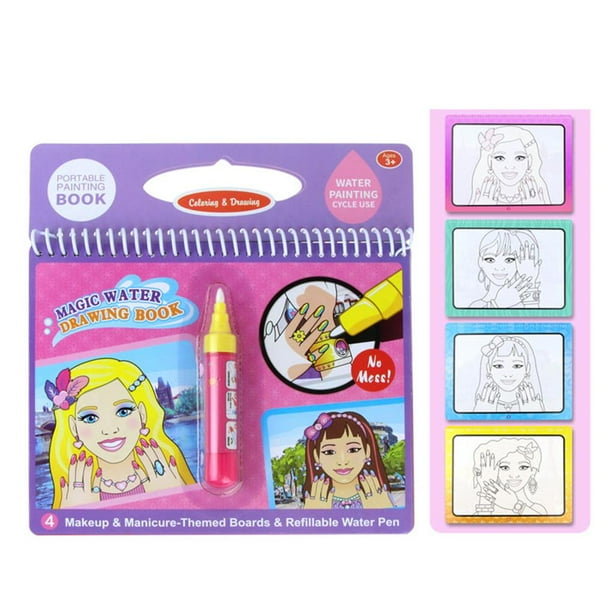 Libro Mágico De Dibujo De Agua, Libro Para Colorear, Doodle Y Bolígrafo Mágico, Tablero De Dibujo Para Pintar, Juguetes Para Niños, Cumpleaños Kearding FN003215-01