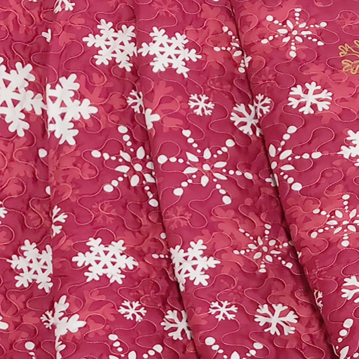 Snowflake Red Sherpa Throw 50x60