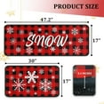 thumbnail image 2 of Buffalo Plaid Christmas Kitchen Rugs and Mats Set of 2 PCS, Xmas Snow Winter Holiday Party Low-Profile Floor Mat Merry Christmas Decorations for Home Kitchen - 17"x47"+17"x30", 2 of 5