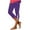 Purple-04, variant on REALiKUN Leggings for Women Lace Trim Yoga Pants High Waisted Cropped Leggings Workout Compression Pant