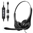 thumbnail image 1 of Auriculares USB Voistek con micrófono para ordenador portátil o PC con cable, 1 of 7