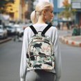 thumbnail image 7 of FORMRS Mini Backpack Purse for Women Quilted Travel Daypack Casual Shoulder Bag, Black Floral Cat Pattern, 7 of 7