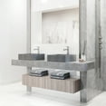 thumbnail image 5 of VIGO Alhambra Gothic Gray Concreto Stone 15 in. L x 15 in. W x 5 in. H Square Vessel Bathroom Sink, 5 of 11