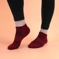 thumbnail image 3 of BambooMN Women's Rayon from Bamboo Athletic Ankle Socks - Maroon - Size 4-9 - 2 Pairs, 3 of 3
