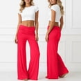 thumbnail image 2 of Women's Leggings Plus Size Pull on Pants Casual Yoga Pants Flare Leggings Bell Bottom for Workout Running Athletic Activewear, 2 of 7