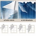 thumbnail image 5 of Navy Blue Ombre Ocean Swag Curtains for Kitchen/Bedroom/Living Room, Watercolor Coastal Beach Waves Scalloped Curtains 63 Inch Long, Window Swag Topper Curtains Valances 2 Panels Set 36"x63", 5 of 8