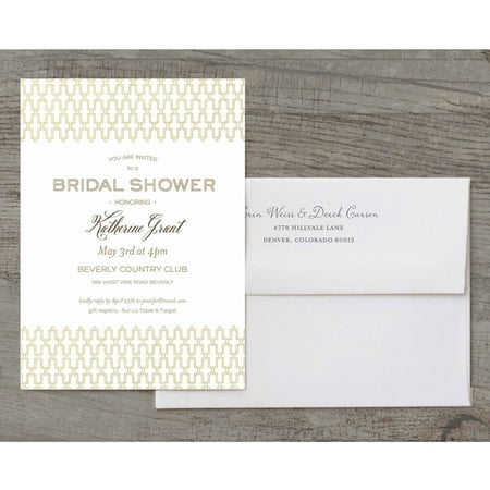 Loving Lattice Deluxe Bridal Shower Invitation