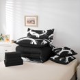 thumbnail image 6 of Homewish Graffiti Stripe Circular 7-Piece Twin Bedding Sets,Abstract Geometric Desgin Bedding Comforter Set,Black White Sheet Sets For Boys Kids,Breathable Home Decor Reversible, 6 of 8