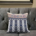 thumbnail image 5 of Taj Garden Columns Duo Indoor Outdoor Fabric Pillow in Blue 26x26 with zip, 5 of 5