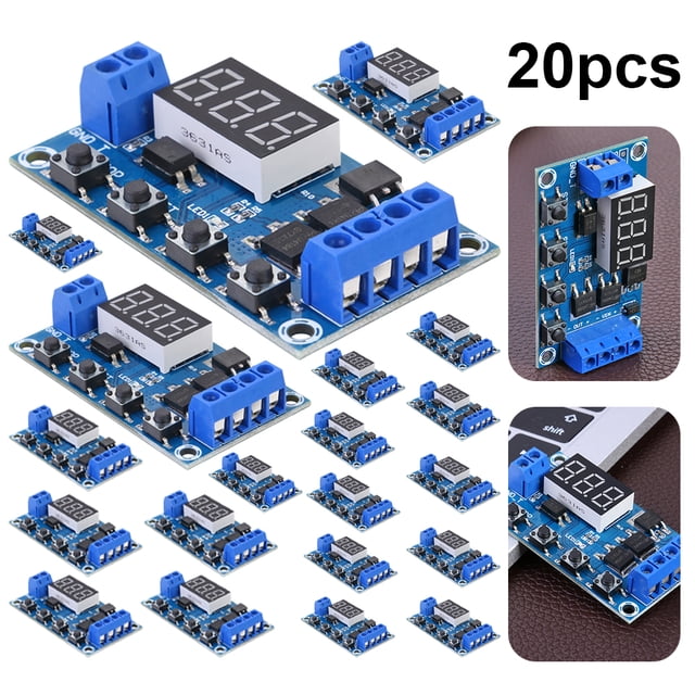 Interruptor Retardo Del Temporizador Ciclo Disparo Placa Circuito 12 24V Control Tubo Dual MOS