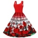 thumbnail image 1 of ICHUANYI Clearance Summer Dress Vintage Dress Women Elegant Sleeveless Print Dresses - Evening Party Dress(White, XXL) ICHUANYI WER2023081207308, 1 of 7