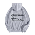 thumbnail image 5 of IROINNID Savings Hoodie for Women Letter Print Round Neck Long Sleeve Casual Hoodie Loose Fit Fall Warm Tops Basic Pullover,Gray, 5 of 5